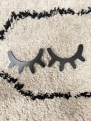 Houten wimpers wanddecoratie kinderkamer bestellen?