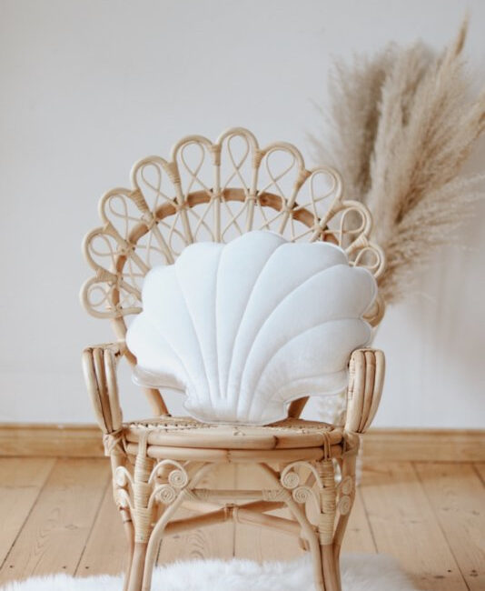 Velvet sierkussen schelp kinderkamer decoratie bestellen?