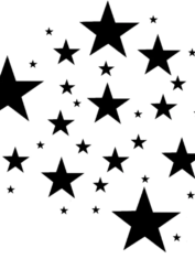 Muursticker sterren - Zwart