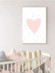 Poster hart roze