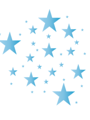 Muursticker sterren - Blauw