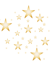 Muursticker sterren - Goud