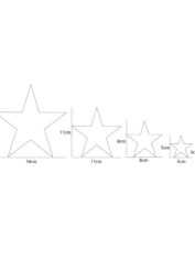 Sterren muurstickers mix - 33 stuks - Uni kleur (Diverse varianten)