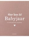 Pink Peach invulboek_Mijn-Babyjaar-Linnen-Rood Roze