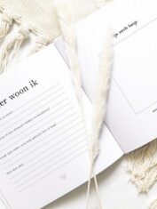 Pink Peach invulboek_Mijn-Babyjaar-Linnen-Taupe-binnenzijde-1