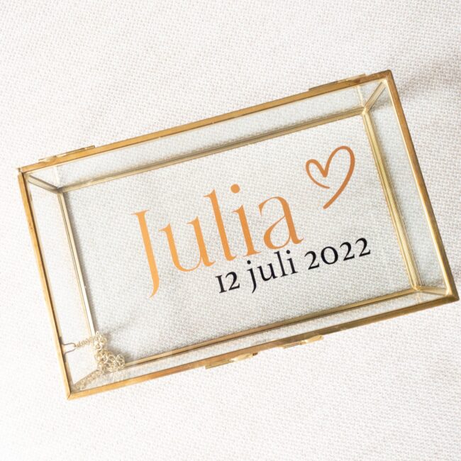 Herinneringsbox met naam bestellen?